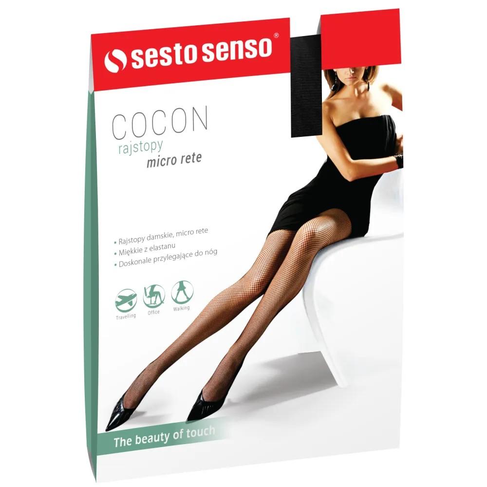 SESTO-SENSO RAJSTOPY KABARETKI MAŁE OCZKA RAJTUZY FASHION COCON