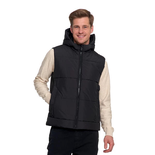 MORAJ MĘSKA KAMIZELKA PIKOWANA Z KAPTUREM BEZRĘKAWNIK OMW6000-001