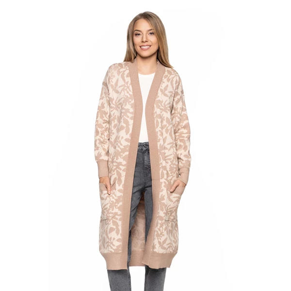 MORAJ KARDIGAN DAMSKI DŁUGI SWETER Z KIESZENIAMI BDS6500-001