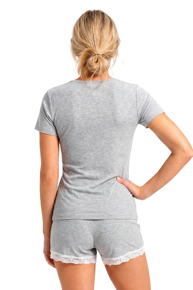 DONNA PIŻAMA DAMSKA Z KORONKA  - MEGI SHORT