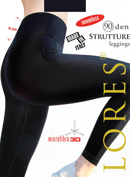 LORES LEGGINSY STRUTTURE 90 DEN Z SZEROKĄ GUMĄ