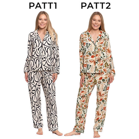 MORAJ PIŻAMA DAMSKA Z DŁUGIM RĘKAWEM Z WISKOZY ROZPINANA PDD5800-007 AW25/26