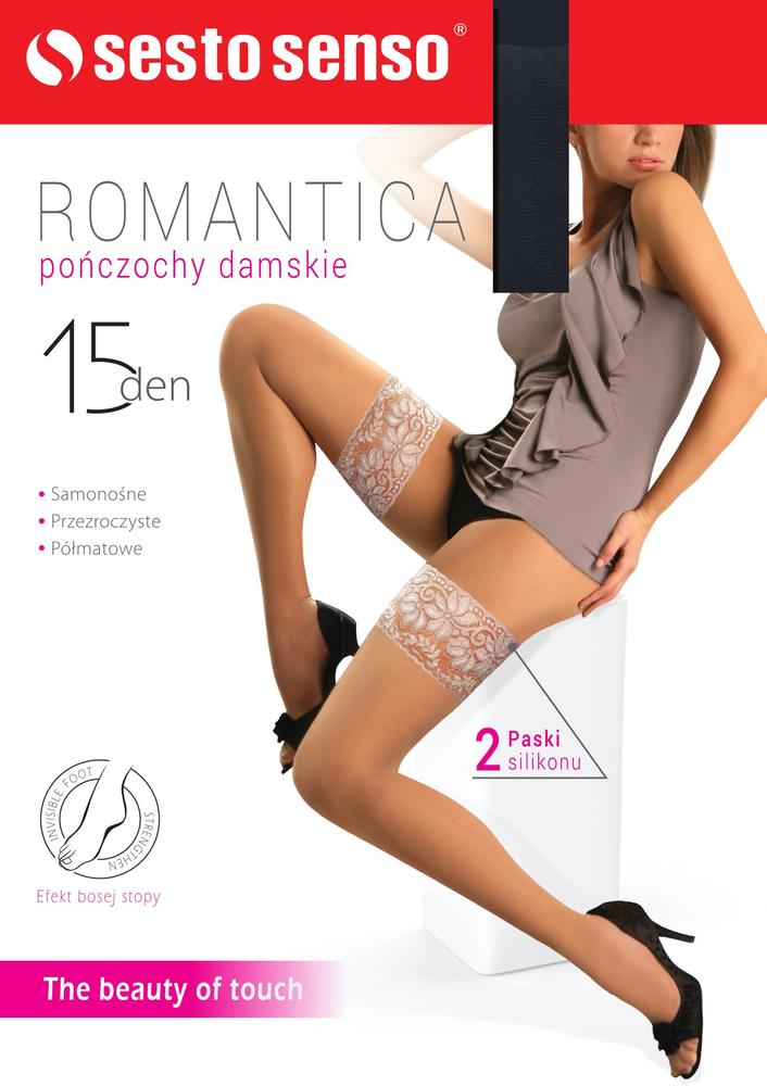 SESTO-SENSO POŃCZOCHY SAMONOŚNE ROMANTICA 15 DEN R013, PÓŁMATOWE