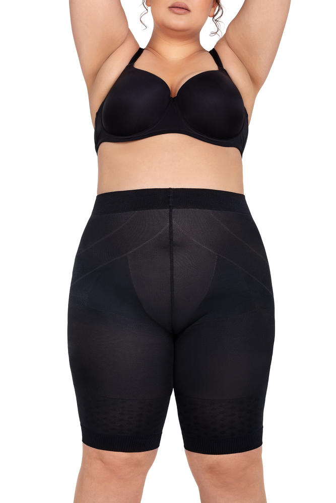 MONA QUEEN SIZE SZORTY MID-WAISTED SMOOTHWEAR
