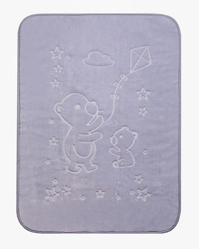 DUETBABY KOCYK AKRYLOWY TŁOCZONY JEDNOKOLOROWY 80x110 CM KOD 502