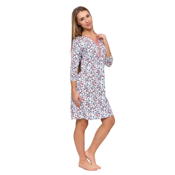 MORAJ DAMSKA KOSZULA NOCNA ROZPINANA Z RĘKAWEM 3/4 PDK2900-016 S/S 2025