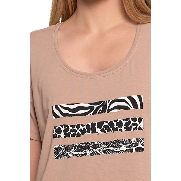 MORAJ KOSZULA NOCNA DAMSKA Z KRÓTKIM RĘKAWEM Z NADRUKIEM PDK3100-021  AW25/26