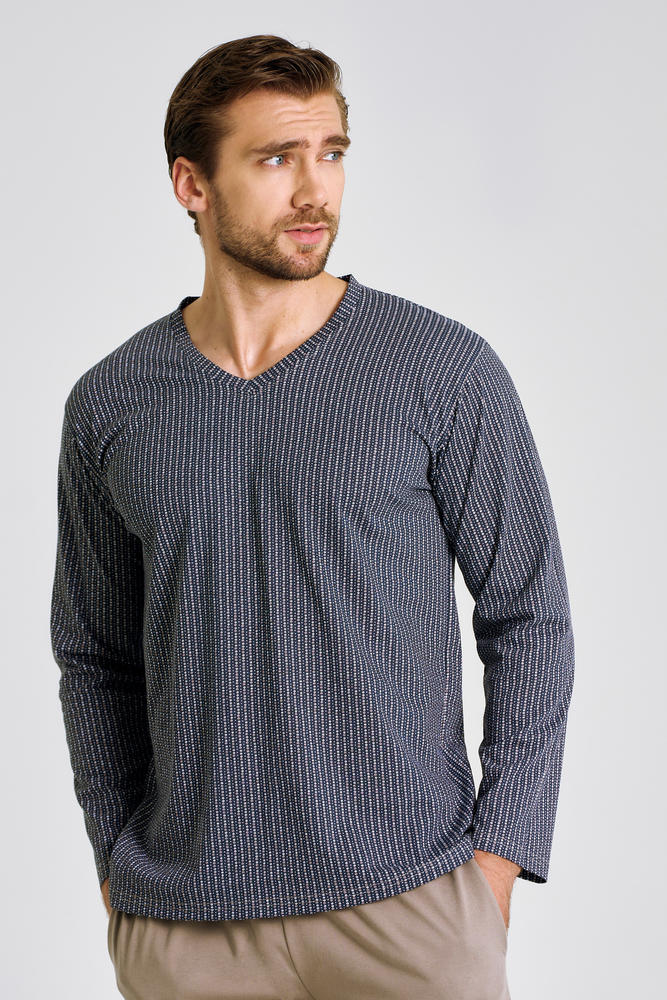 TARO 3482 PIŻAMA MĘSKA DŁUGA LUCA 3XL-4XL -KOLEKCJA AW 25/26
