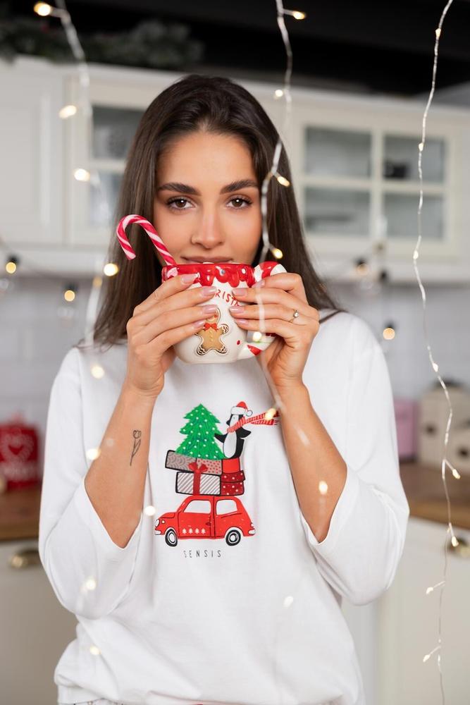 PIŻAMA SENSIS LILLIANA  3/4 CHRISTMAS