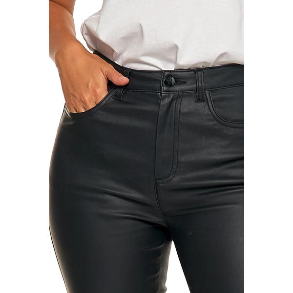 MORAJ SPODNIE DAMSKIE SKINNY Z WYSOKIM STANEM Z EKO-SKÓRY OSD5000-005