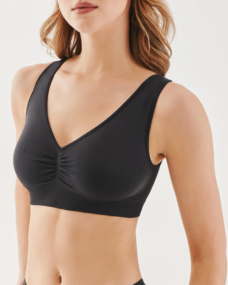 GABRIELLA TOP DAMSKI BEZSZWOWY Z MARSZCZENIEM SHAPE CODE 1204