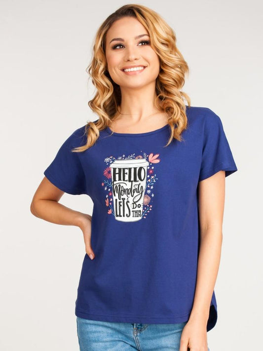 YO PKK-0085K PODKOSZULKA T-SHIRT DAMSKI HELLO MONDAY - WL 2022