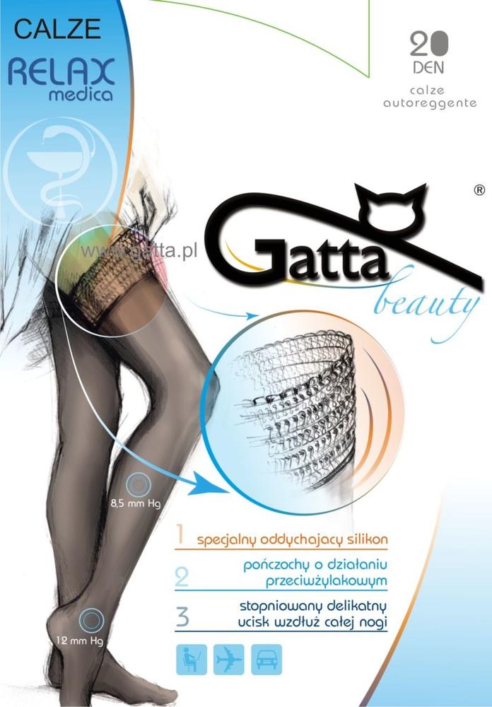 GATTA CALZE RELAXMEDICA -POŃCZOCHY Z KOMPRESJĄ I ODDYCHAJĄCYM SI
