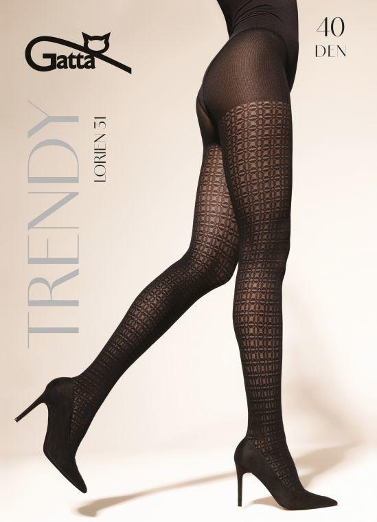 GATTA LORIEN 30, 31 - RAJSTOPY DAMSKIE WZORZYSTE 40 DEN - 000.198 - TRENDY AW26/27
