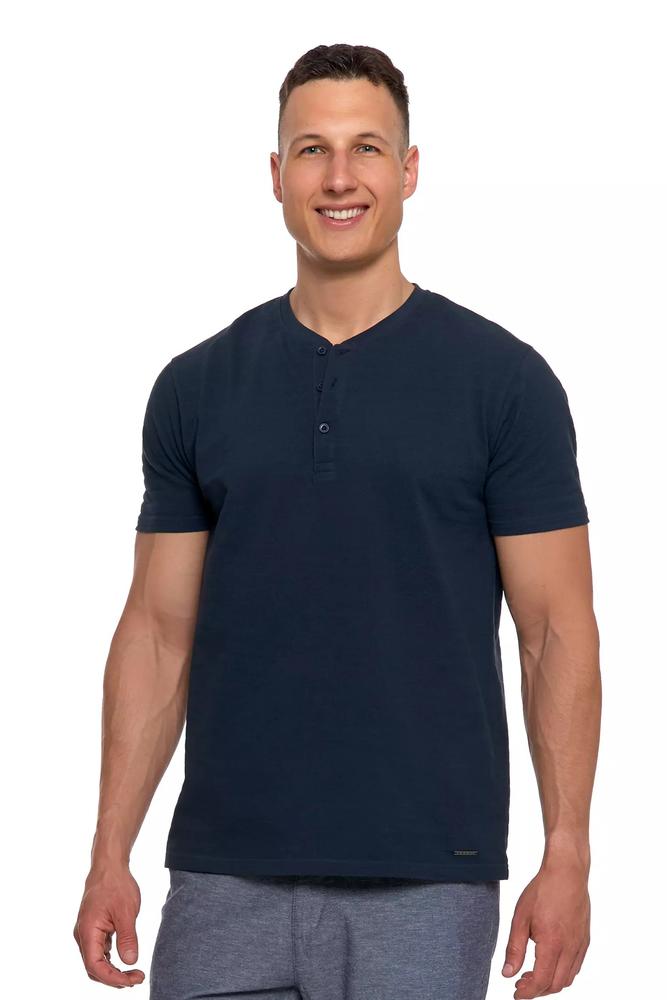 MORAJ T-SHIRT MĘSKI Z PRĄŻKOWANĄ STRUKTURĄ OTS2700-001