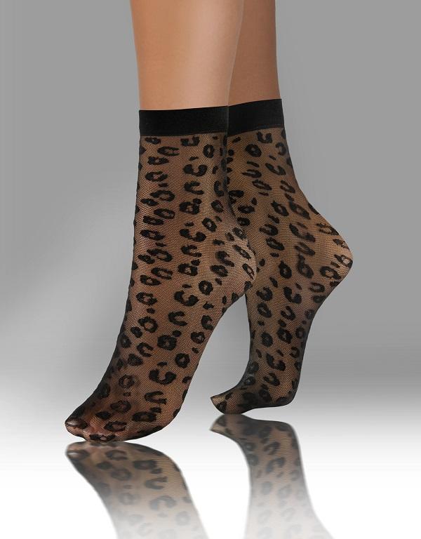 SESTO-SENSO SKARPETKI SK SOCKS PRZEZROCZYSTE Z WZORKIEM