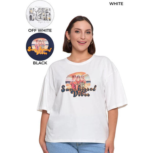 MORAJ T-SHIRT DAMSKI OVERSIZE Z NADRUKIEM BD1900-037