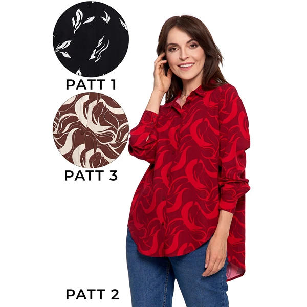 MORAJ KOSZULA DAMSKA OVERSIZE Z WYDŁUŻONYM TYŁEM OKD3500-002