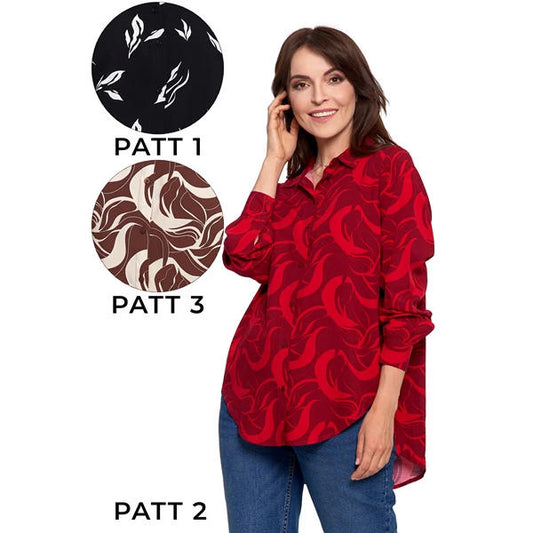 MORAJ KOSZULA DAMSKA OVERSIZE Z WYDŁUŻONYM TYŁEM OKD3500-002