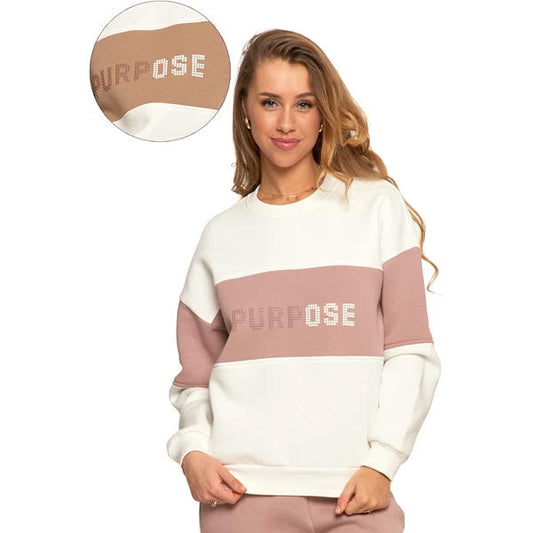 MORAJ DAMSKA BLUZA LUŹNA OCIEPLANA Z NAPISEM OBD5800-001