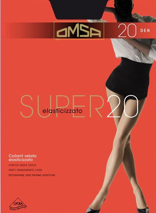 181OM - RAJSTOPY DAMSKIE OMSA SUPER 20 XL Z DUŻYM KLINEM