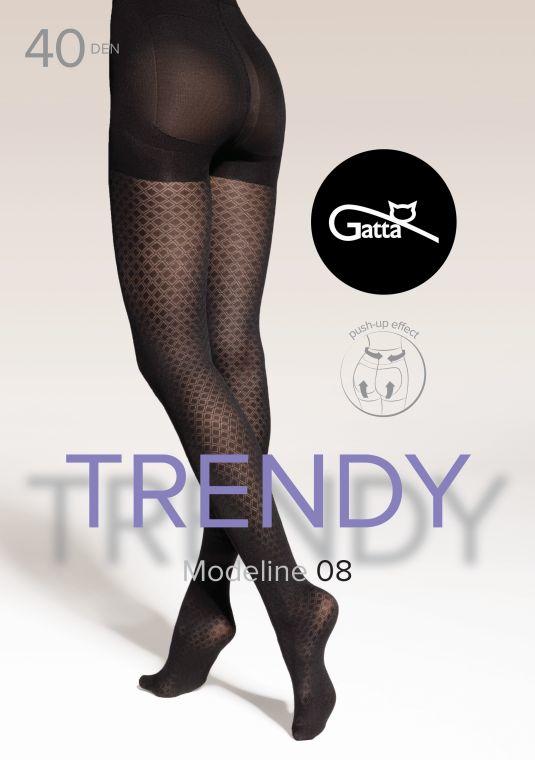 GATTA MODELINE 07, 08 - RAJSTOPY DAMSKIE WZORZYSTE 40 DEN 000.07V AW/25/26