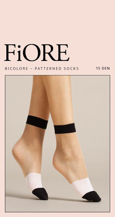 FIORE G1079 BICOLORE - SKARPETKI 15 DEN