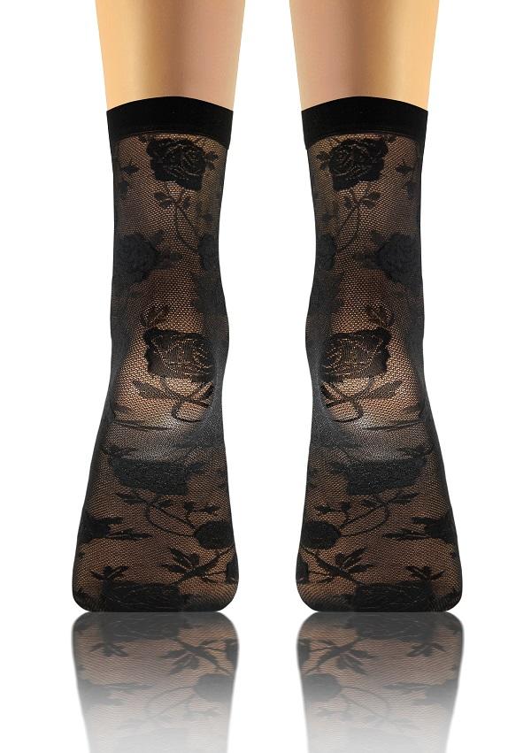 SESTO-SENSO SKARPETKI SK SOCKS PRZEZROCZYSTE Z WZORKIEM