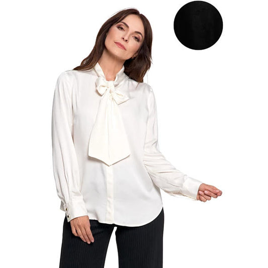 MORAJ KOSZULA DAMSKA Z KOKARDĄ POD SZYJĄ OKD3500-003