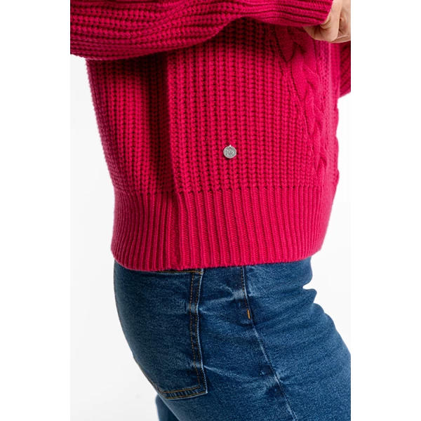 MORAJ SWETER DAMSKI Z WARKOCZOWYM SPLOTEM BDS4800-001