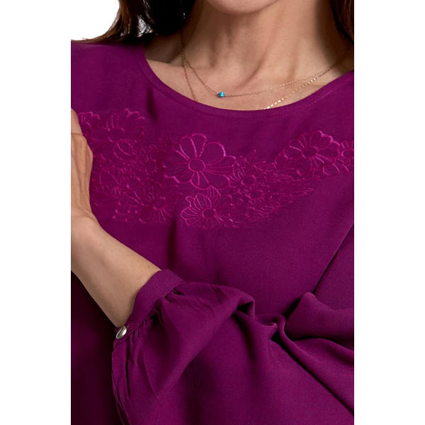 MORAJ KOSZULA DAMSKA Z DŁUGIM RĘKAWEM I SUBTELNYM HAFTEM OKD3300-005