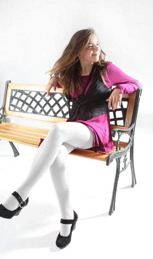 KNITTEX WZORZYSTE RAJSTOPY DZIEWCZĘCE WILL 128-134, 60 DEN