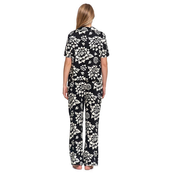 MORAJ PIŻAMA DAMSKA Z KRÓTKIM RĘKAWEM WISKOZOWA W KWIATY PDD5500-006 AW/25