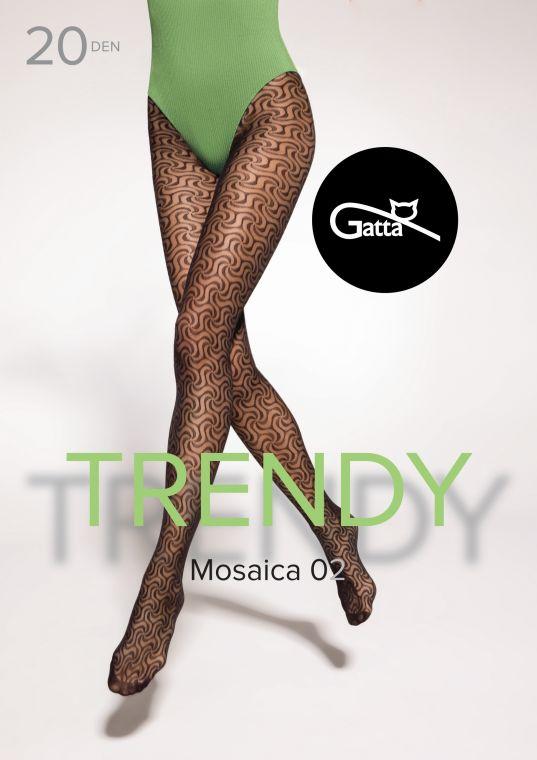 GATTA MOSAICA 01, 02, 03 - RAJSTOPY DAMSKIE WZORZYSTE 20 DEN 000.35Y - TRENDY 2024