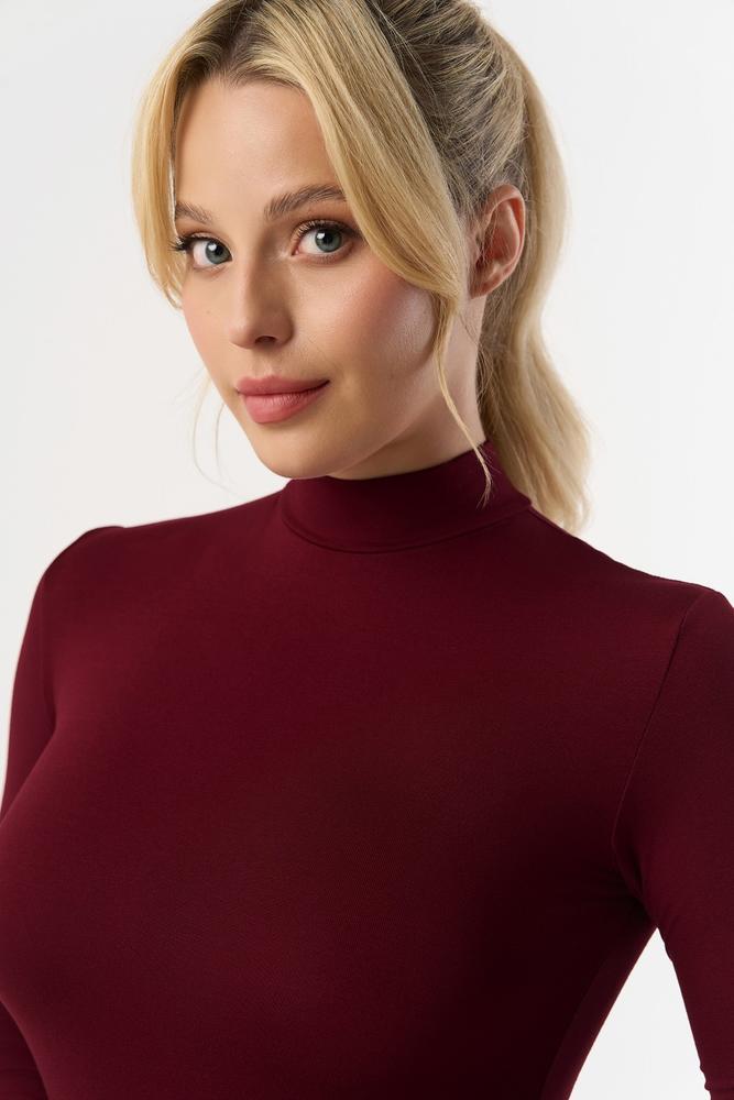 BABELL PÓŁGOLF RESTA, DŁUGI RĘKAW - KOLOR DENIM, STALOWY, MARSALA, BORDO