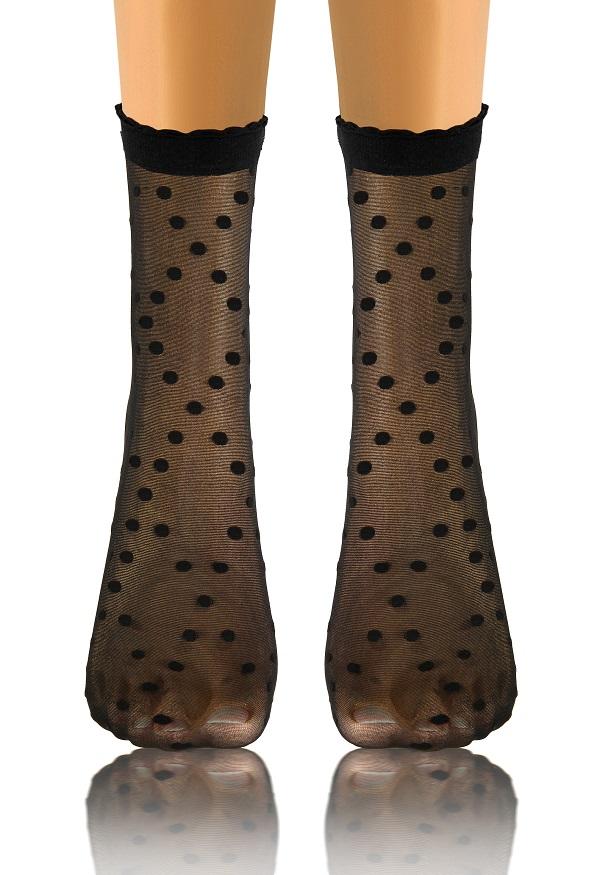 SESTO-SENSO SKARPETKI SK SOCKS PRZEZROCZYSTE Z WZORKIEM