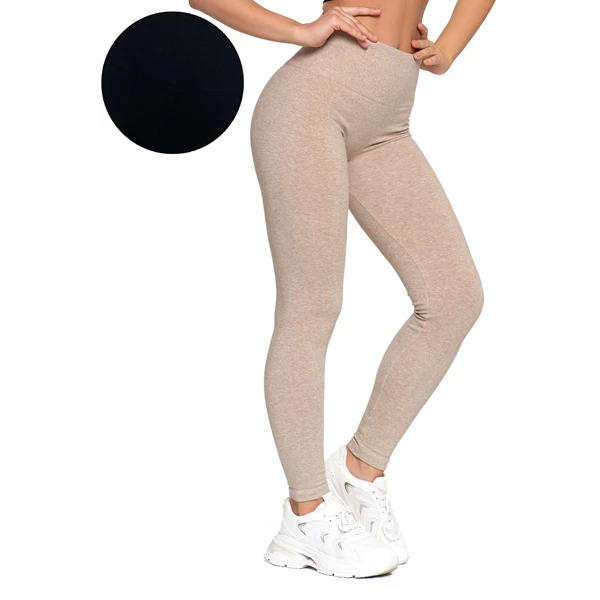 MORAJ LEGGINSY DAMSKIE OCIEPLANE Z WYSOKIM STANEM I SZEROKIM PASEM RDL2300-005