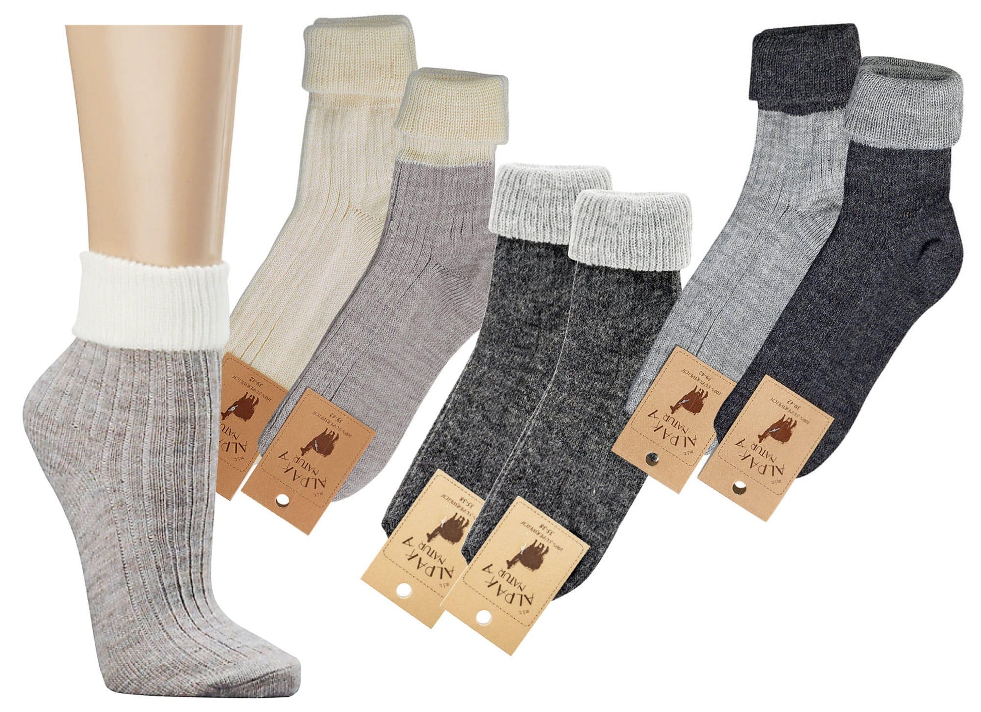 RISOCKS SKARPETY DAMSKIE ALPAKA SOCKS 4 FUN WYWIJANE W-2192