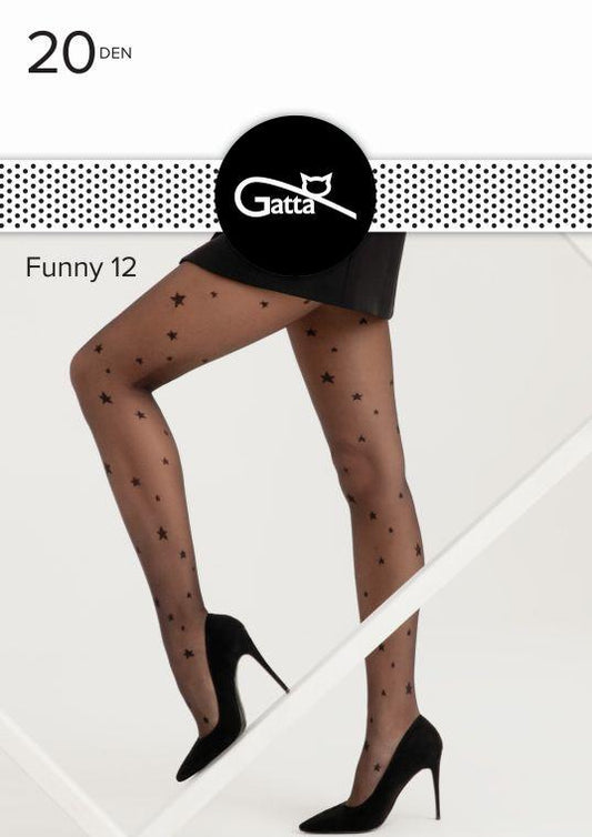 GATTA FUNNY 12, 13 - RAJSTOPY DAMSKIE LYCRA MAT 20 DEN 000.429