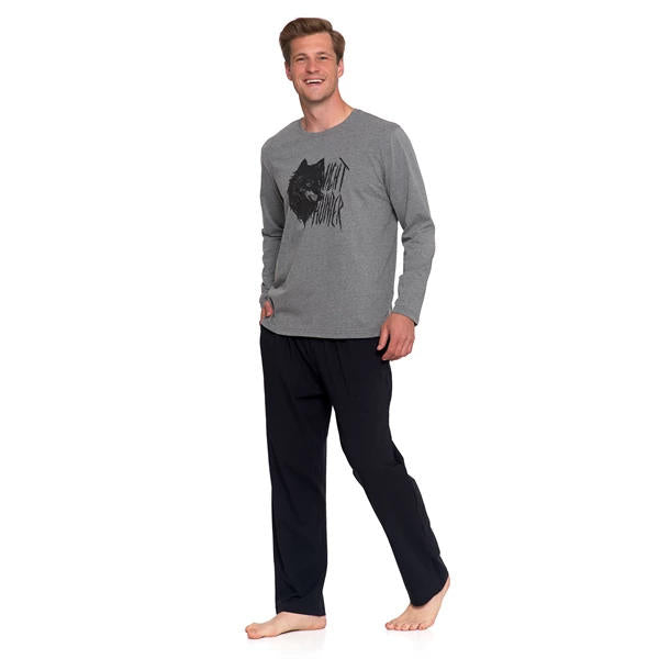 MORAJ PIŻAMA MĘSKA Z DŁUGIM RĘKAWEM PDM5300-013 AW25/26