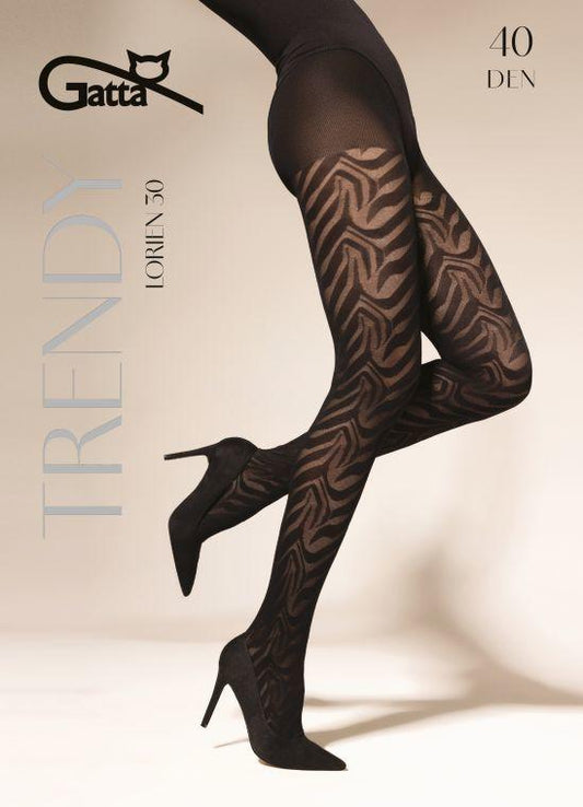 GATTA LORIEN 30, 31 - RAJSTOPY DAMSKIE WZORZYSTE 40 DEN - 000.198 - TRENDY AW26/27
