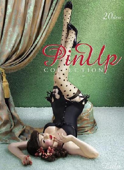 KNITTEX PIN 05 - POŃCZOCHY DAMSKIE DO PASKA LULU 20 DEN, WZÓR