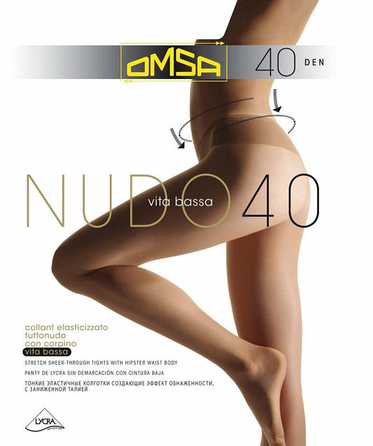 OMSA RAJSTOPY NUDO 40 VITA BASSA BIODRÓWKI