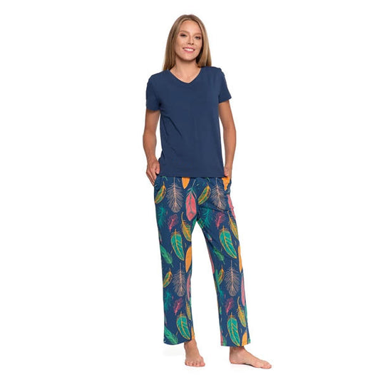 MORAJ PIŻAMA DAMSKA Z KRÓTKIM RĘKAWEM PDD4600-016 AW/25