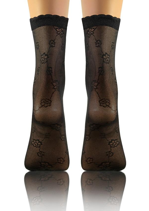 SESTO-SENSO SKARPETKI SK SOCKS PRZEZROCZYSTE Z WZORKIEM