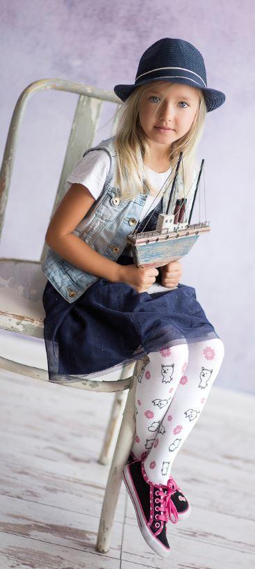KNITTEX DR1824 RAJSTOPY DZIEWCZĘCE LITTLE 3D 40 DEN