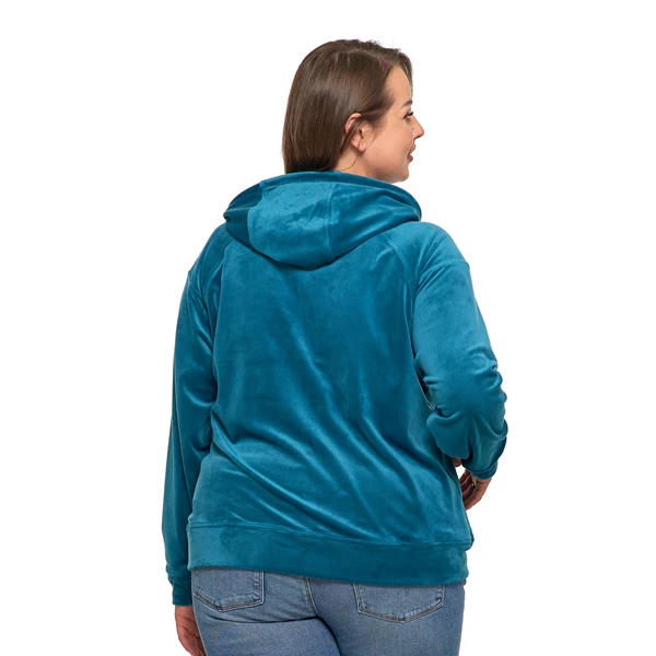 MORAJ DAMSKA WELUROWA BLUZA Z KAPTUREM OBD3300-101