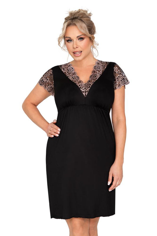 DONNA KOSZULA NOCNA Z KORONKĄ - EMMA PLUS SIZE