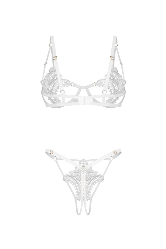 OBSESSIVE LUISE SUBLIM WHITE KOMPLET 2-CZ OTWARTY