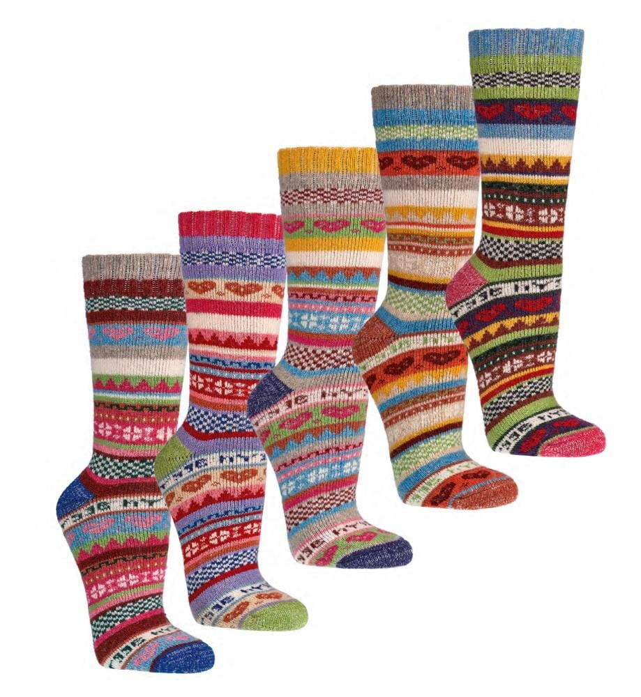 RISOCKS SKARPETKI WEŁNIANE SOCKS 4 FUN KOLOROWE CIEPŁE ART. W2199